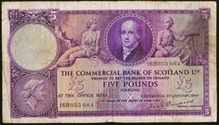 Scotland Commercial Bank of Scotland Ltd. £5 2.1.1947 Pick S333 Fine-Very Fine. Bank stamp on back.

HID09801242017