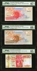 Seychelles Seychelles Monetary Authority (2); Central Bank 100 Rupees ND (1979); ND (1980); ND (1998) Pick 26a; 27a; 39 Three Examples PMG Superb Gem ...
