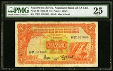 Southwest Africa Standard Bank of South Africa Ltd. 1 Pound 15.6.1959 Pick 11 PMG Very Fine 25. 

HID09801242017