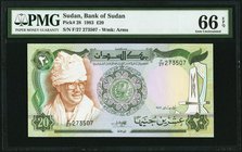 Sudan Bank of Sudan 20 Pounds 1983 Pick 28 PMG Gem Uncirculated 66 EPQ. 

HID09801242017