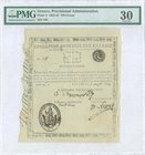 GREECE: 750 Grossi (Piastres) (5.ΜΑΡΤΙΟΥ.1823 / Handwritten), uniface. Serial no "168". Watermaked paper and small seal at upper right. Signed by Alex...