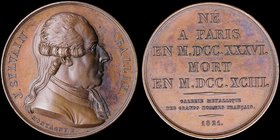 FRANCE: Bronze medal (1821) commemorating Jean Sylvain Bailly. Part from Galerie Metallique Des Grands Hommes Francais. All the medals were produced w...