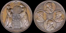 SWITZERLAND: Geneva reformation medal commemorating 300 years anniversary of the reformation (1835). Signed by A. Bovy. Diameter: 61mm. Weight: 111,10...