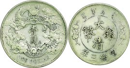 Qing empire
1 Dollar Silver
Year: 1911
Condition: F
Diameter: 39.70mm
Weight: 26.90g
Purity: .900
Remarks: No Refunds/No Returns/Opinions for t...