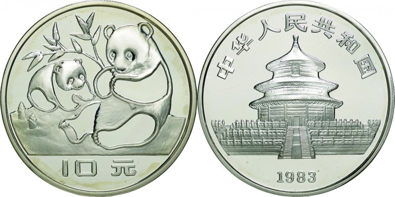 China
Panda 10 Yuan Silver Proof
Year: 1983
Condition: Proof
Diameter: 38.60...