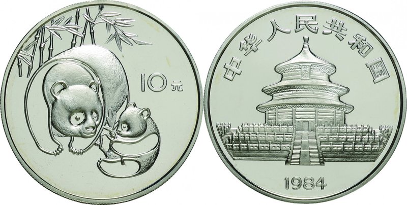 China
Panda 10 Yuan Silver Proof
Year: 1984
Condition: Proof
Diameter: 38.60...