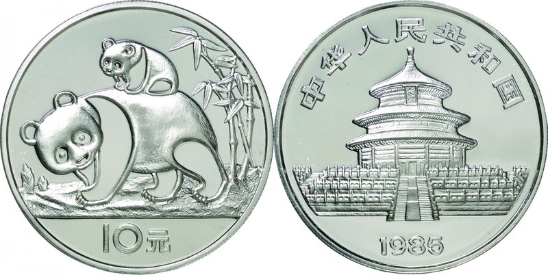 China
Panda 10 Yuan Silver Proof
Year: 1985
Condition: Proof
Diameter: 38.60...