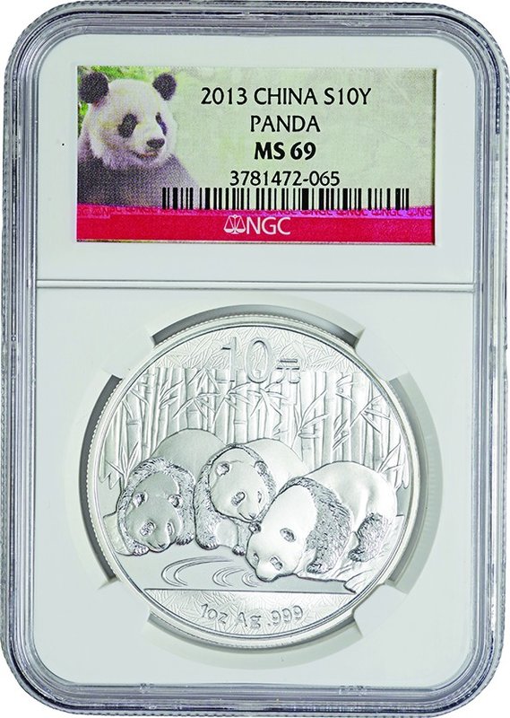 China
Panda 10 Yuan Silver
Year: 2013
Condition: FDC
Grade (Slab): NGC MS69...