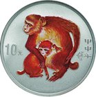 China
Year of the Monkey 10 Yuan Colorized Silver Proof
Year: 2004
Condition: Proof
Diameter: 40.00mm
Weight: 31.10g
Purity: .999