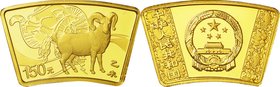 China
Year of the Sheep Fan Shaped Gold and Silver 2-Coin Set
Year: 2015
Condition: 2-Pieces UNC