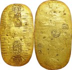 Japan
Gembun Koban Kin (Sado) Gold JNDA09-19
Condition: VF-EF
Diameter: (approx.)64mm
Weight: 13.00g
Purity: 金653/銀347
Remarks: w/JNDA Cert