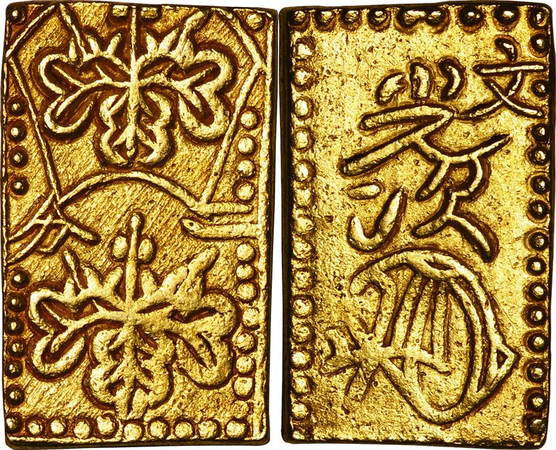 Japan
Bunsei 2 Bu-Ban-Kin (Shinbun 2 Bu) Gold JNDA09-25
Year: 1818
Condition:...