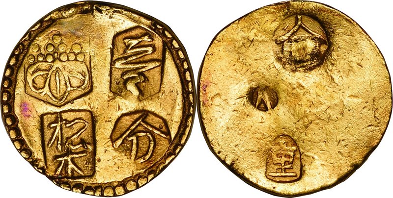 Japan
Koshu 1 Bu-Kin Gold JNDA09-87
Condition: VF
Diameter: (approx.)15mm
We...