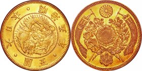 Japan
Old type 5 Yen Gold Reduced JNDA01-3A
Year: 1872
Condition: EF
Diameter: 21.82mm
Weight: 8.33g
Purity: .900
Remarks: w/Box and Cert