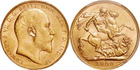 Australia
Edward VII 1 Sovereign Gold
Year: 1908(P）
Condition: VF-EF
Grade (Slab): PCGS MS63
Diameter: 22.20mm
Weight: 7.98g
Purity: .917