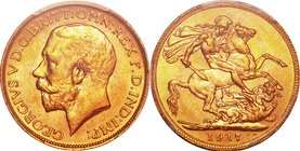 Australia
George V 1 Sovereign Gold
Year: 1917(P）
Condition: VF-EF
Grade (Slab): PCGS MS63
Diameter: 21.00mm
Weight: 7.99g
Purity: .917