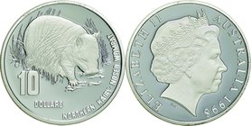 Australia
Northern Hairy-nosed Wombat 10 Dollars Silver Piedfort Proof
Year: 1998
Condition: Piedfort Proof
Diameter: 34.00mm
Weight: 40.00g
Pur...