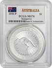 Australia
Kangaroo 1 Dollar (1oz) Silver
Year: 2016
Condition: FDC
Grade (Slab): PCGS MS70
Diameter: 40.00mm
Weight: 31.11g
Purity: .999