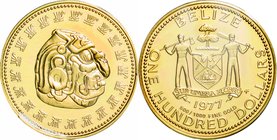 Belize
Kinich Ahau 100 Dollars Gold Proof
Year: 1977
Condition: Proof
Diameter: (approx.)27.00mm
Weight: 6.21g
Purity: .500
Mintage: 7,859 Piec...