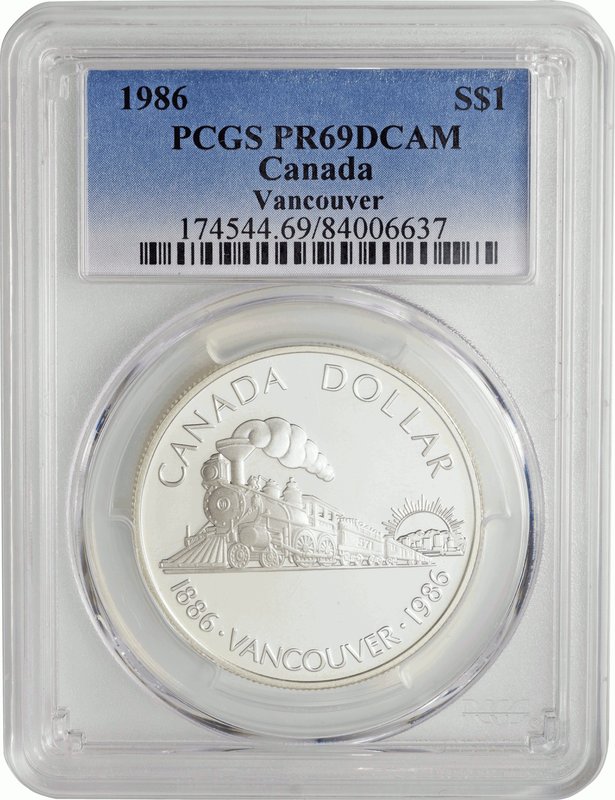 Canada
100th Anniversary Vancouver 1 Dollar Silver Proof
Year: 1986
Condition...