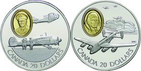 Canada
Powered Flight In Canada:The First 50 Years 20 Dollars Silver Partial Gilt 2-Coin Proof
Year: 1990
Condition: 2-Pieces Proof
Diameter: 38.0...