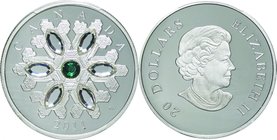 Canada
Crystal Snowflake Emerald Crystals 20 Dollars Silver Proof
Year: 2011
Condition: Proof
Grade (Slab): PCGS PR68DCAM
Diameter: 38.00mm
Weig...