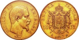 France
Napoleon III 50 Francs Gold
Year: 1857(A)
Condition: EF
Grade (Slab): PCGS AU53
Diameter: 28.00mm
Weight: 16.12g
Purity: .900