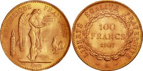 France
Standing Genius 100 Francs Gold
Year: 1907(A)
Condition: UNC
Grade (Slab): PCGS MS64
Diameter: 35.00mm
Weight: 32.25g
Purity: .900
Mint...