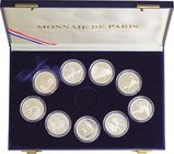 France
Albertville Olympics 100 Francs Silver 9-Coins Proof Set
Year: 1989-1991
Condition: 9-Pieces Proof
Diameter: 37.00mm
Weight: 22.20g
Purit...
