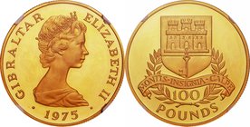 Gibraltar
250th Anniversary of the introduction of the British Pound 100 Pounds Gold Proof
Year: 1975
Condition: Proof
Grade (Slab): NGC PF63 ULTR...