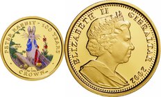Gibraltar
Peter Rabbit 100 Years 1/5 Crown Colorized Gold Proof
Year: 2002
Condition: Proof
Diameter: 22.00mm
Weight: 6.22g
Purity: .9999
Minta...
