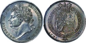 GB
George IV 1 Shilling Silver
Year: 1825
Condition: VF-EF
Grade (Slab): PCGS MS62
Diameter: 23.50mm
Weight: 5.66g
Purity: .925
Remarks: Toned