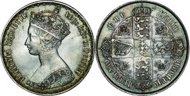 GB
Victoria Gothic 1 Florin Silver
Year: 1859
Condition: UNC
Diameter: 30.00mm
Weight: 11.31g
Purity: .925