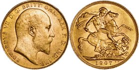 GB
Edward VII 1 Sovereign Gold
Year: 1907
Condition: VF-EF
Diameter: 22.20mm
Weight: 7.98g
Purity: .917