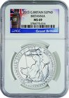 GB
Britannia 2 Pounds Silver
Year: 2013
Condition: FDC
Grade (Slab): NGC MS69
Diameter: 40.00mm
Weight: 32.54g
Purity: .958
