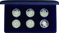 Greece
Olympic Games of 2004 in Athens 10 Euro Silver 6-Coin Proof Set
Year: ND（2003）
Condition: 6-Pieces Proof
Diameter: 40.00mm
Weight: 34.00g...