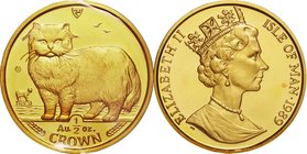Isle of Man
Persian Cat 1/2 Crown (1/2oz) Gold
Year: 1989
Condition: UNC
Diameter: 30.00mm
Weight: 15.55g
Purity: .9999