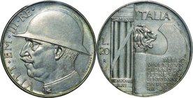 Italy
10th Anniversary-End of WWI Emanuele III 20 Lire Silver
Year: 1928(R)
Condition: Choice-EF
Grade (Slab): PCGS AU58
Diameter: 35.00mm
Weigh...
