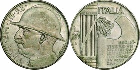 Italy
10th Anniversary-End of WWI Emanuele III 20 Lire Silver
Year: 1928(R)
Condition: Choice-EF
Grade (Slab): NGC AU58
Diameter: 35.00mm
Weight...