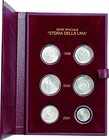 Italy
From Lire to the Euro 1 Lire Silver 6-Coin Set
Year: 1999-2001
Condition: 6-Pieces UNC
Remarks: w/Box