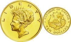 Liberia
Inarguration of President Tolbert 10 Dollars Gold Proof
Year: 1972
Condition: Proof
Diameter: (approx.)27.00mm
Weight: 16.72g
Purity: .9...