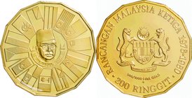 Malaysia
3rd Malaysian 5-Year Plan 200 Ringgit Gold Proof
Year: 1976
Condition: Proof
Diameter: 25.00mm
Weight: 7.30g
Purity: .900
Mintage: 887...
