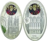 Niue
Westminster Abbey London 1 Dollar Silver Proof
Year: 2010
Condition: Proof
Diameter: 30×50mm
Weight: 28.28g
Purity: .925
Mintage: 5,000 Pi...
