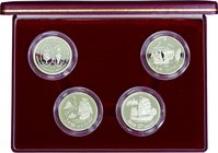 Portugal
The Golden Era of Portuguese Discovery Series VII 200 Escudos Silver 4-Coin Proof Set
Year: 1996
Condition: 4-Pieces Proof
Diameter: 36.0...
