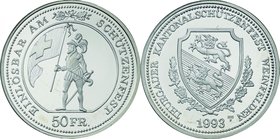 Switzerland
Shooting Festival Turgau 50 Francs Silver Proof
Year: 1993
Condition: Proof
Diameter: 37.00mm
Weight: 25.00g
Purity: .900
Mintage: ...