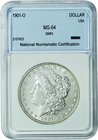 USA
Morgan Dollar Silver
Year: 1901（o）
Condition: Proof-like
Grade (Slab): NNC MS64（DMPL)
Diameter: 38.00mm
Weight: 26.73g
Purity: .900