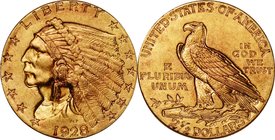 USA
Indian Head 2.5 Dollars Gold
Year: 1928
Condition: Choice-EF
Diameter: 18.00mm
Weight: 4.18g
Purity: .900