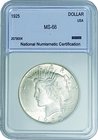 USA
Peace Dollar Silver
Year: 1925
Condition: FDC
Grade (Slab): NNC MS66
Diameter: 38.00mm
Weight: 26.73g
Purity: .900