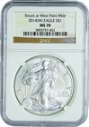 USA
American Eagle 1 Dollar Silver
Year: 2014
Condition: FDC
Grade (Slab): NGC MS70
Diameter: 40.60mm
Weight: 31.10g
Purity: .999