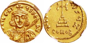 Ancient Eupope-Byzantine Empire
Tiderius III 1 Soldius Gold
Year: AD698-705
Condition: VF-EF
Grade (Slab): NGC MS
Diameter: (approx.)20.00mm
Wei...